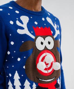 Pull de Noël col rond homme vue3 - GEMO (HOMME) - GEMO