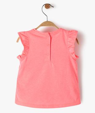 Tee-shirt bébé fille sans manches à volants et motif exotique vue3 - GEMO(BEBE DEBT) - GEMO