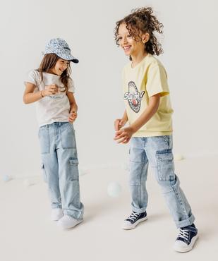 Jean Cargo Straight avec taille ajustable fille  vue12 - GEMO (ENFANT) - GEMO
