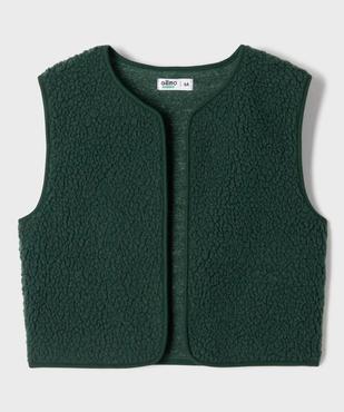 Gilet sans manches en maille sherpa fille vue2 - GEMO 4G FILLE - GEMO