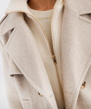 Manteau court croisé femme vue4 - LULUCASTAGNETTE - GEMO