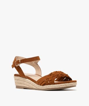 Sandales compensées avec brides tressées femme - Valentina Baldano vue3 - VALENTINA BALDA - GEMO