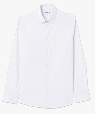 Chemise unie coupe slim en coton stretch homme vue4 - GEMO 4G HOMME - GEMO