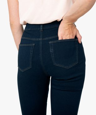 Jean femme regular taille normale et surpiqûres contrastantes vue2 - GEMO (JEAN) - GEMO