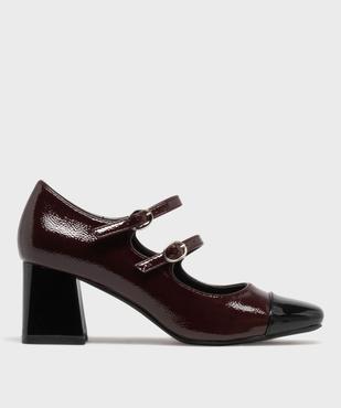 Escarpins à bout carré et talon haut vernis femme vue1 - FOLLOW ME - GEMO