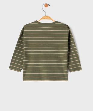 Tee-shirt manches longues à rayures bébé garçon vue3 - GEMO 4G BEBE - GEMO