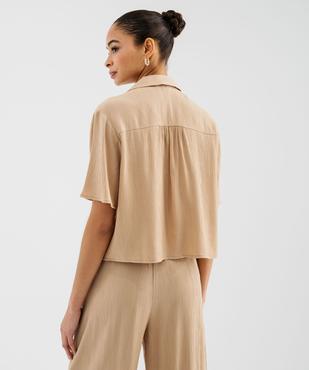 Chemise manches courtes courte coupe ample femme vue3 - GEMO 4G FEMME - GEMO