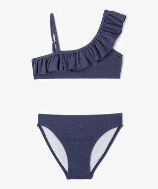 Maillot de bain 2 pièces pailleté avec brassière à volant fille vue2 - GEMO 4G FILLE - GEMO