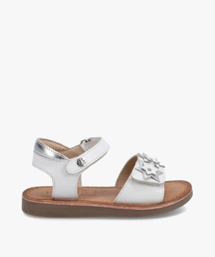 Sandales fille à brides scratch en cuir – LuluCastagnette vue1 - LULU CASTAGNETT - GEMO