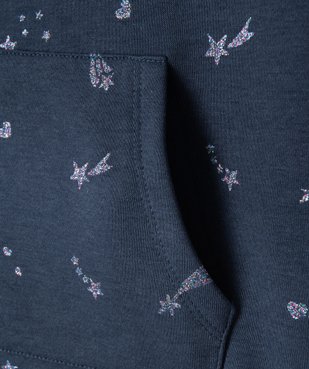 Robe sweat à capuche fille avec poche kangourou vue2 - GEMO (ENFANT) - GEMO
