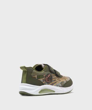Baskets basses à scratch imprimé camo et T-rex garçon vue4 - JURASSIC WORLD - GEMO