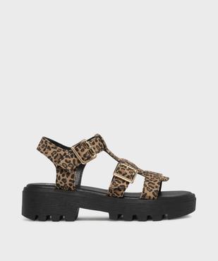 Sandales en toile à motif léopard fille - Lovely Wings vue1 - LOVELY WINGS - GEMO