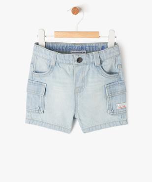 Short en jean avec poches à rabat bébé garçon - LuluCastagnette vue1 - LULUCASTAGNETTE - GEMO