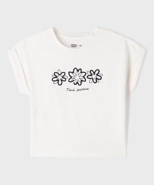 Tee-shirt manches courtes coupe oversize fille vue2 - GEMO 4G FILLE - GEMO