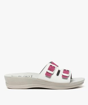 Mules femme confort à talon compensé et boucles - Cloggy vue1 - GEMO (EQUIPT) - GEMO