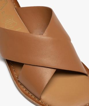 Mules femme à talon plat et larges brides croisées  vue6 - TANEO - GEMO