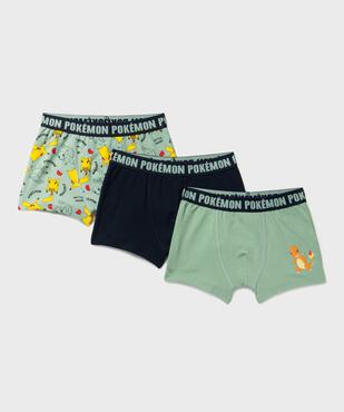 Boxer en coton stretch imprimé garoon - Pokémon (lot de 3) vue1 - POKEMON - GEMO