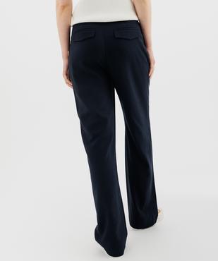 Pantalon large en viscose et lin avec ceinture femme - LuluCastagnette vue3 - LULUCASTAGNETTE - GEMO