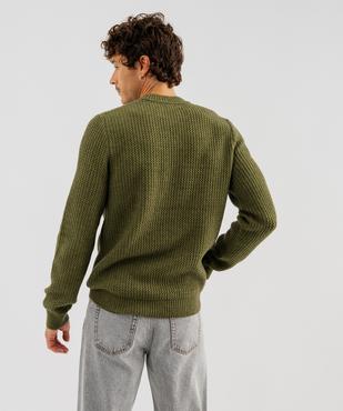 Pull en maille fantaisie moelleuse homme vue3 - GEMO (HOMME) - GEMO