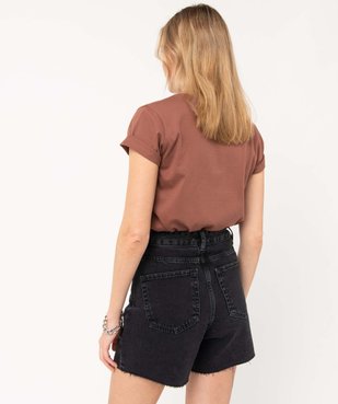Tee-shirt femme imprimé à manches courtes vue3 - GEMO(FEMME PAP) - GEMO