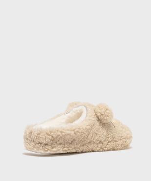 Chaussons mules fourrées à détails en relief femme vue4 - GEMO(HOMWR FEM) - GEMO