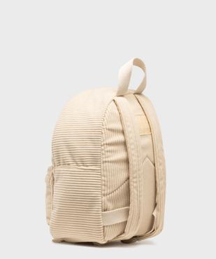 Sac à dos en velours côtelé fille - LuluCastagnette vue2 - LULUCASTAGNETTE - GEMO