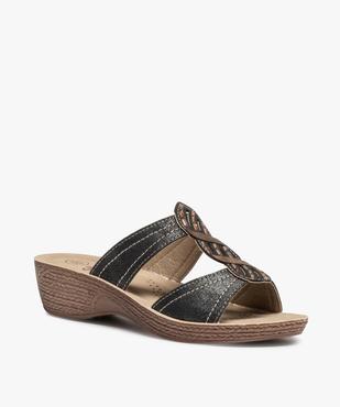 Mules femme confort dessus à brides ornées de strass vue2 - G'FLEX - GEMO