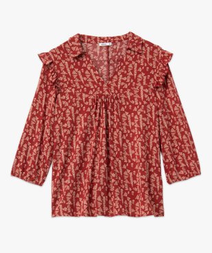 Blouse femme à manches 3/4 avec volants sur les épaules vue4 - GEMO(FEMME PAP) - GEMO