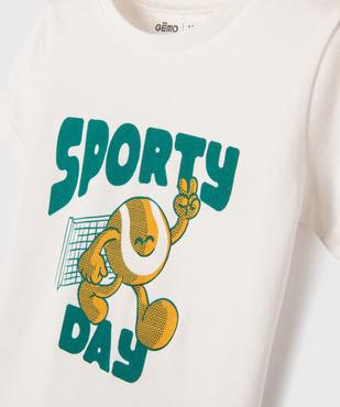 Tee-shirt manches courtes à motif sportif bébé garçon vue2 - GEMO(BEBE DEBT) - GEMO
