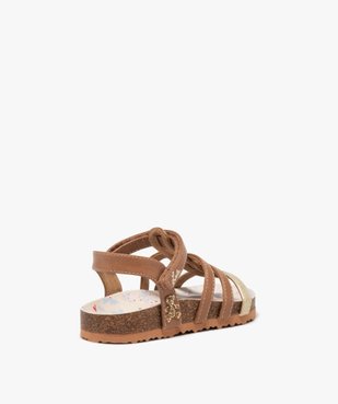 Sandales fille multibrides à scratch avec détail métallisé - LuluCastagnette vue4 - LULU CASTAGNETT - GEMO