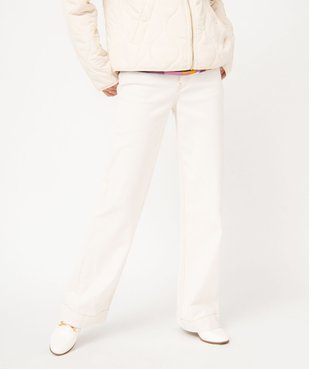 Jean large en coton stretch femme vue2 - GEMO(FEMME PAP) - GEMO