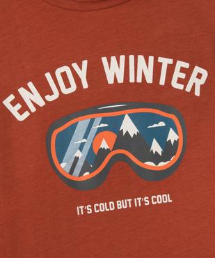 T-shirt col roulé motif montagne garçon vue2 - GEMO 4G GARCON - GEMO