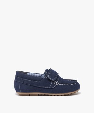 Mocassins garçon unis en suédine et à scratch vue1 - GEMO 4G GARCON - GEMO