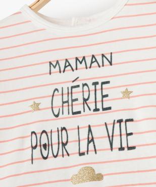Pyjama bébé en jersey rayé à motifs velours et paillettes vue2 - GEMO(BB COUCHE) - GEMO