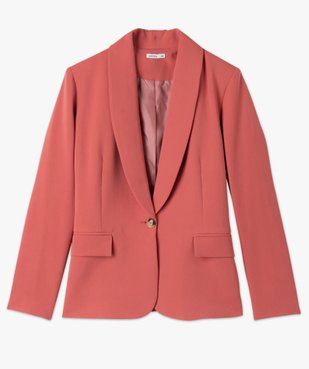 Veste blazer coupe droite ajustée fermeture un bouton femme vue4 - GEMO(FEMME PAP) - GEMO