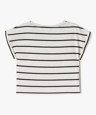 Tee-shirt court à manches courtes avec motif fille vue3 - GEMO (ENFANT) - GEMO