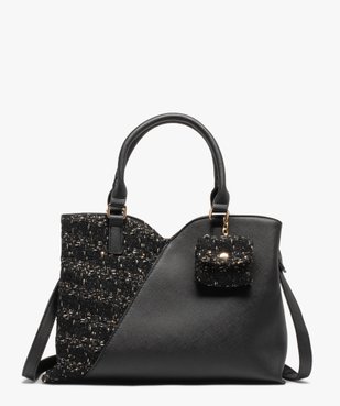 Sac à main bimatière avec accessoire femme vue1 - GEMO (ACCESS) - GEMO