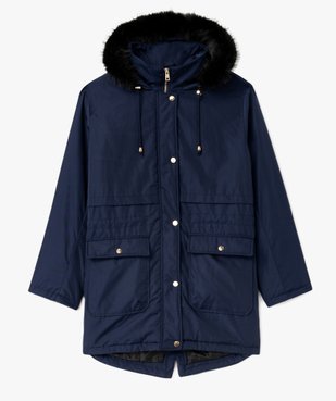 Parka matelassée avec capuche bordée de fourrure imitation femme grande taille vue4 - GEMO 4G GT - GEMO