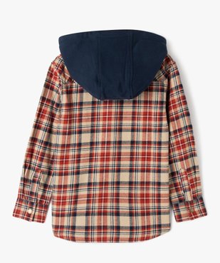 Chemise à carreaux avec capuche amovible garçon - LuluCastagnette vue3 - LULUCASTAGNETTE - GEMO
