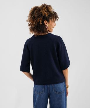Pull manches courtes ample et douillet femme vue3 - GEMO(FEMME PAP) - GEMO