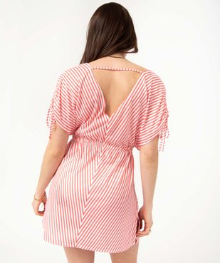 Robe de plage femme à rayures vue3 - GEMO (PLAGE) - GEMO