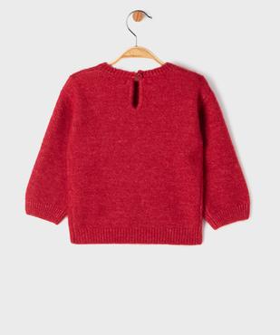 Pull de Noël en maille douce et chaude bébé fille vue3 - GEMO(BEBE DEBT) - GEMO