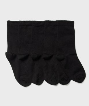 Chaussettes tige haute en maille fine fille (lot de 5) vue1 - GEMO 4G FILLE - GEMO