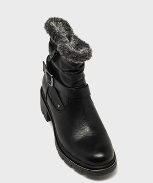 Boots fourrées à talon et semelle crantée femme - Valentina Baldano vue5 - VALENTINA BALDA - GEMO