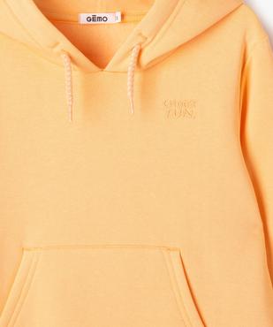 Sweat à capuche et poche kangourou uni garçon vue2 - GEMO (ENFANT) - GEMO