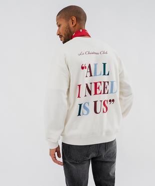 Sweat de Noël en molleton imprimé devant et dos homme vue3 - GEMO (HOMME) - GEMO