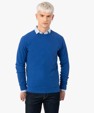 Sweat homme en maille piquée vue1 - GEMO (HOMME) - GEMO