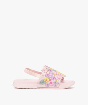 Sandales de piscine motifs fleurs avec élastique au talon fille vue1 - GEMO (PLAGE) - GEMO