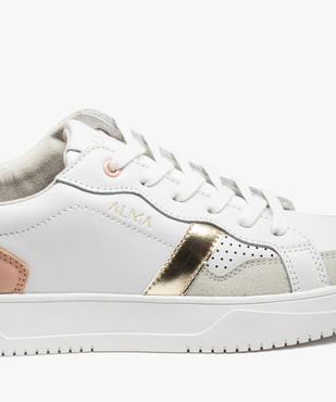 Baskets dessus cuir avec touches métallisées femme - Alma vue6 - ALMA - GEMO