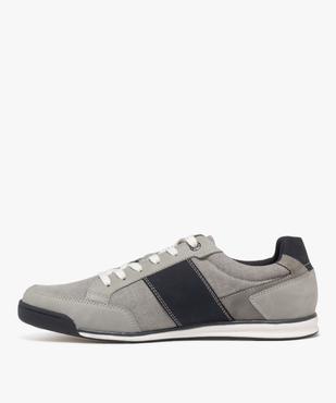 Baskets basses en toile à semelle fine homme vue4 - URBAN STEPS - GEMO